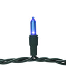 Blue LED String Lights - 100 Light - Green Wire - Christmas >> Lighting - by General Electric - view 2