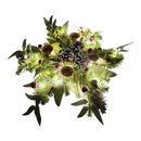 Lighted Candle Wreath - 18 Inch