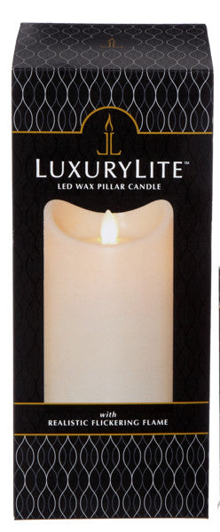 LED Wax 3x6 Pillar Candle - White - The Country Christmas Loft