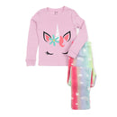 Kids Cotton Top & Fleece Pants Rainbow Stars Pajamas - The Country Christmas Loft