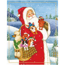 Santa With Dogs Boxed Christmas Cards