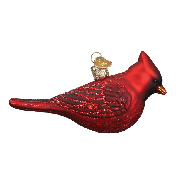 Northern Cardinal Glass Ornament