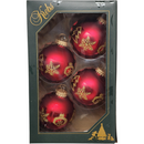 Krebs Value Glass Ornament 4 pack - Red Christmas Icon Band - Christmas >> Ornaments >> Glass - by Christmas By Krebs