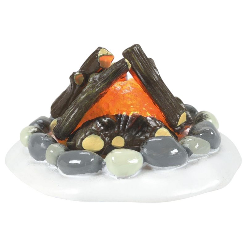 Lit Fire Pit for Christmas Villages