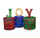 Outdoor Lighted JOY on Drums with 264 Lights - The Country Christmas Loft