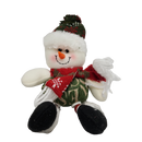 Plush Snowman Ornament with Button Legs