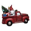 Festive Gnome's Lighted Truck Figurine