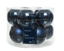 Glass 2.4" Ornaments - 10 piece Set - Night Blue