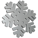 Wood Snowflake Design Riser Silver
