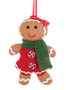 Plush Gingerbread Ornament - 5 Inch - Red Dress