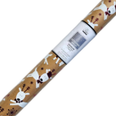 Kraft Foil Roll Wrap - 30" x 96" - Whimsical Reindeer