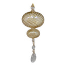 Warm Amber Swirled Finial Ornament