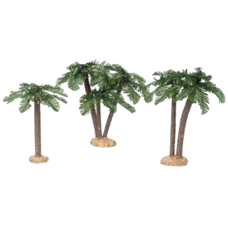 3 Piece Palm Tree Set for Nativity Scenes - 5 Inch Scale