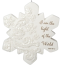 Snowflake Ornament - I Am the Light of the World