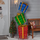 72-Inch High Lighted Stacked Glittering Gift Boxes - Christmas >> Decor - by Gerson - view 2