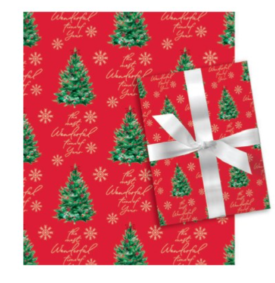Classic Wrapping Paper - 80 Square Feet - Christmas Tree