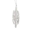 Frosted White Snowflake Ornament - 5 Inch