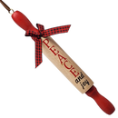 Wood Rolling Pin Ornament - Peace and Joy