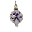 Blown Glass Pierced Starburst Ornament - Purple