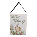 Fiber Optic Lighted Canvas Art - Winter Blessing Deer