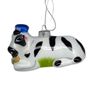Glass Milk Cow Figurine Ornament - 4 Inch - Christmas >> Ornaments >> Glass - by Christmas By Krebs - view 3