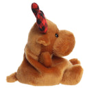 Clove Plaid Moose Palm Pal - Plush - by Aurora - view 2