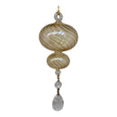 Warm Amber Swirled Finial Ornament