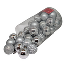 Ball Watch Shatterproof 40mm Ornaments - Set of 34 - Silver - Christmas >> Ornaments >> Shatterproof - by Lamphome