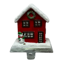 Snowman And  Holiday House Stocking Holder