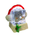 Lighted Snowman Cube with Earmuffs Ornament - Christmas >> Novelty - by Roman - view 2