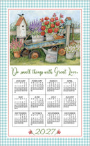2027 Linen Calendar Towel - Blue Wagon - Calendars - by Kay Dee Design