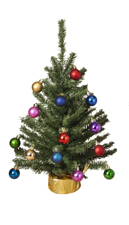 18 Inch Christmas Tree with 20 Ornaments - Green