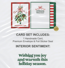 Premium Christmas Card - Season's Greetings Mistletoe