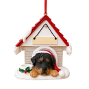 Ceramic Doghouse Ornament - Rottweiler - Animals - by E&S Pets