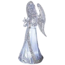 Lighted Acrylic Angel Holding a Dove - 8.75 Inch - Christmas >> Figurines - by Roman - view 2