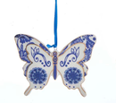 Indigo Blue Butterfly Ornament -
