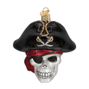 Jolly Roger Glass Blown Ornament