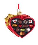 Heart Box of Chocolate Ornament - Glass