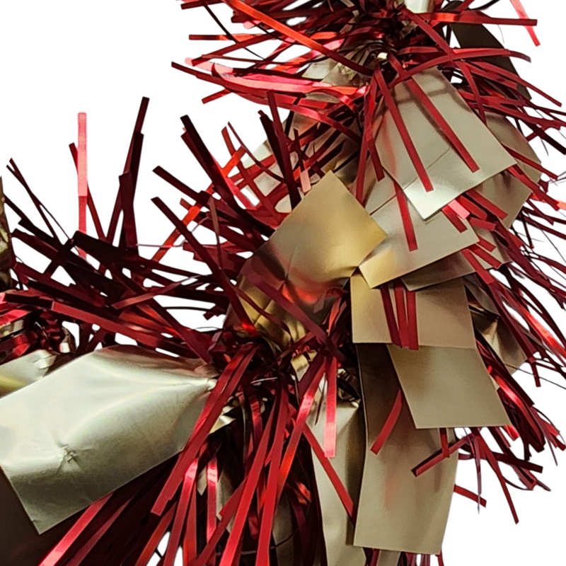 12 foot 4 Ply Luxury Matte Tinsel Garland - Red/Gold