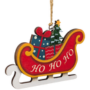 Santa's Sleigh of Wonders: Hand-Painted Plywood Ornament