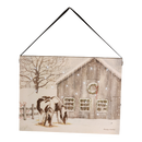 Fiber Optic Lighted Canvas Art - Grazing at the Barn