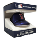 Boston Red Sox Baseball Cap Glass Ornament