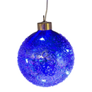 100MM USB Lighted Glass Ball Ornament - Blue - Christmas >> Ornaments >> Glass - by Kurt Adler
