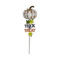 Trick Or Treat White Pumpkin Garden Stake - Holidays >> Halloween - by Gerson