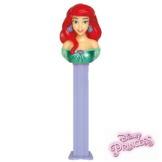 Pez 'Disney Princess' Dispenser with 3 Candy rolls - Ariel - Green Dress