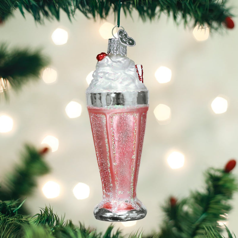 Milkshake Glass Ornament - The Country Christmas Loft