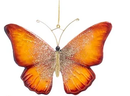 Capiz Butterfly Ornament - Orange - Christmas >> Ornaments >> Animals - by Kurt Adler