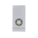 Winter Wreath Embroidered  Dish Towel