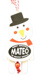 Dancing Wooden Ornament (L - Z) -