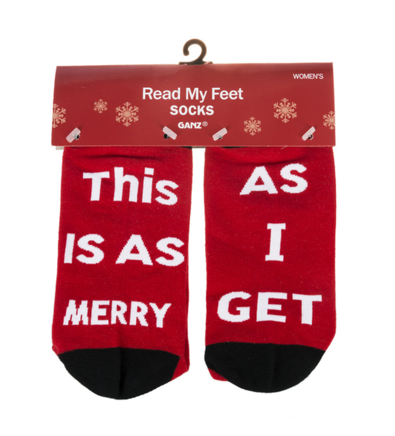 Womens Read My Feet Socks - - The Country Christmas Loft